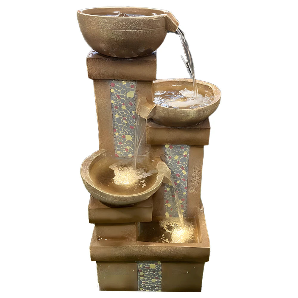 3-Tier Cascading Fountain with Lights